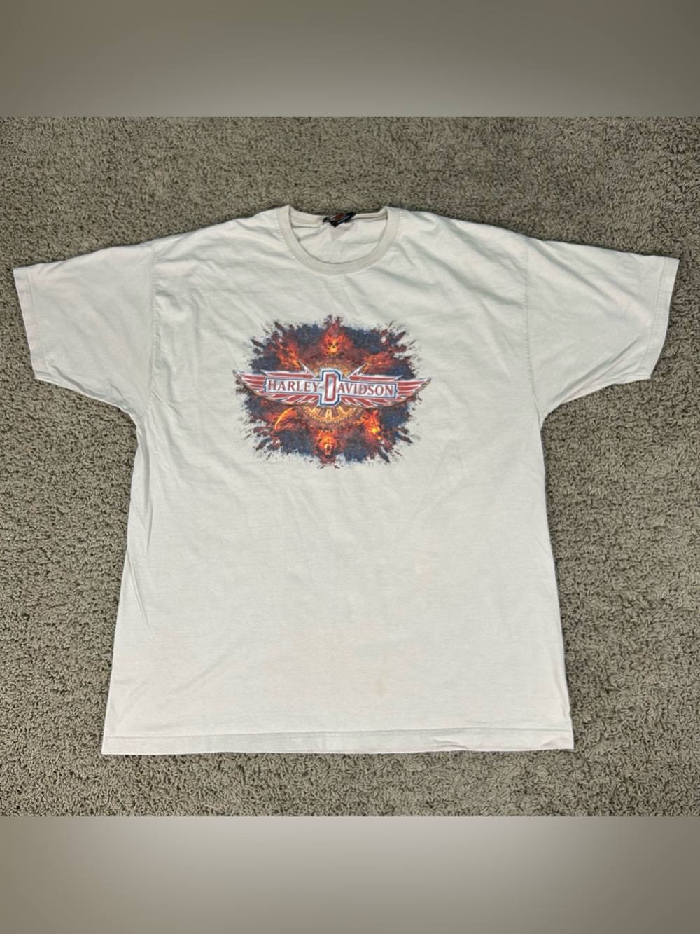 VTG Harley Davidson Mens XL Shirt Hybrid Wolf Native Eagle Grizzly Bear Nebraska